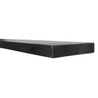 Barre métallique noire rectangulaire mate usée, pour étagère murale flottante 80x18 cm