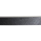 Barre métallique texturée noire de létagère murale flottante en bois recyclé 80x18 cm