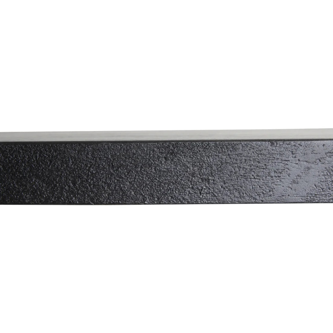 Barre métallique texturée noire de létagère murale flottante en bois recyclé 80x18 cm