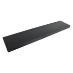 Arrière détagère murale flottante noire en bois recyclé 80x18 cm polie