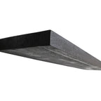 Étagère murale flottante noire en bois recyclé 80x18 cm avec support en acier L-shaped mat texturé