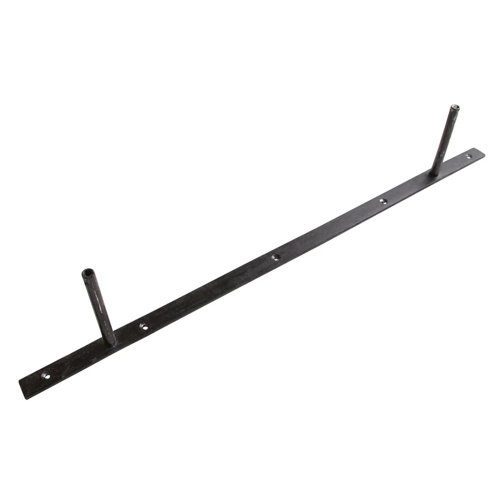 Support mural en métal noir à deux bras pour étagère flottante 80x18 cm