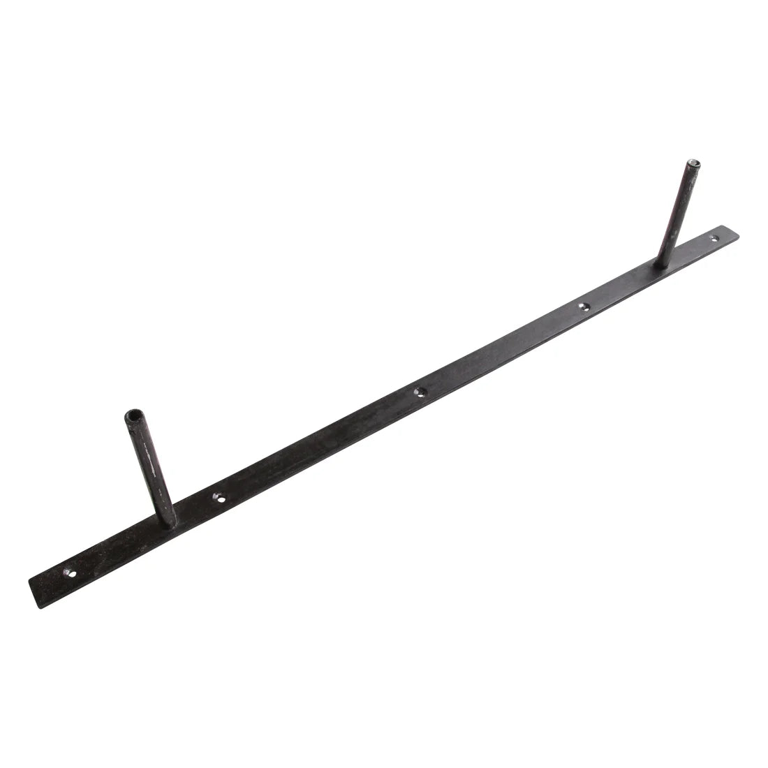 Support mural en métal noir à deux bras pour étagère flottante 80x18 cm