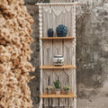 Étagère murale en macramé 3 étages en situation