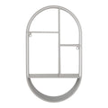 Étagère murale ovale en acier gris 35x15x60 cm à 3 compartiments