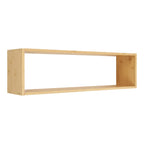 Étagère murale rectangulaire en bambou clair, design minimaliste 70x15 cm