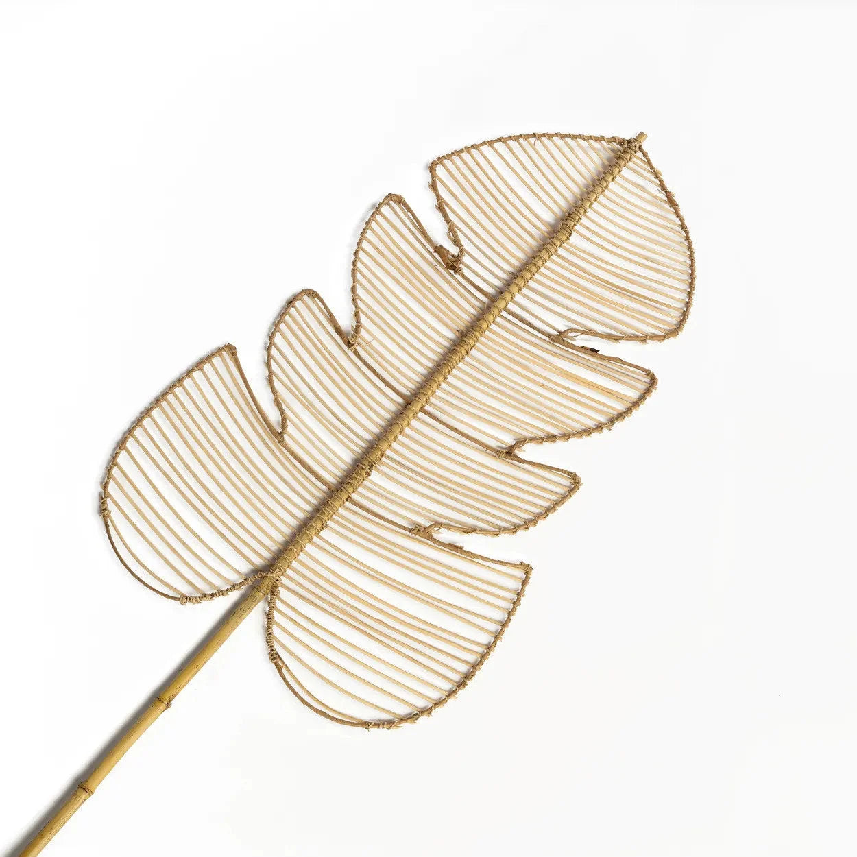 Feuille décorative en rotin naturel 120 cm à poser ou suspendre