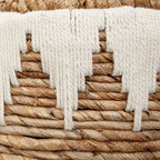Grand panier à linge en feuille de bananier tressée 55 cm