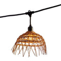 Guirlande lumineuse rotin naturel extérieur 10 LED E27 chaleureuse