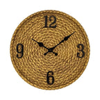 Horloge murale en rotin tressé