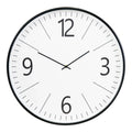 Horloge murale ronde noire et blanche avec chiffres larges, Ø51 cm