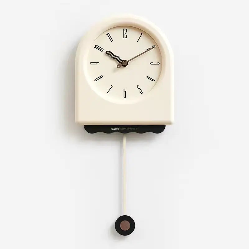 Horloge à pendule moderne crème