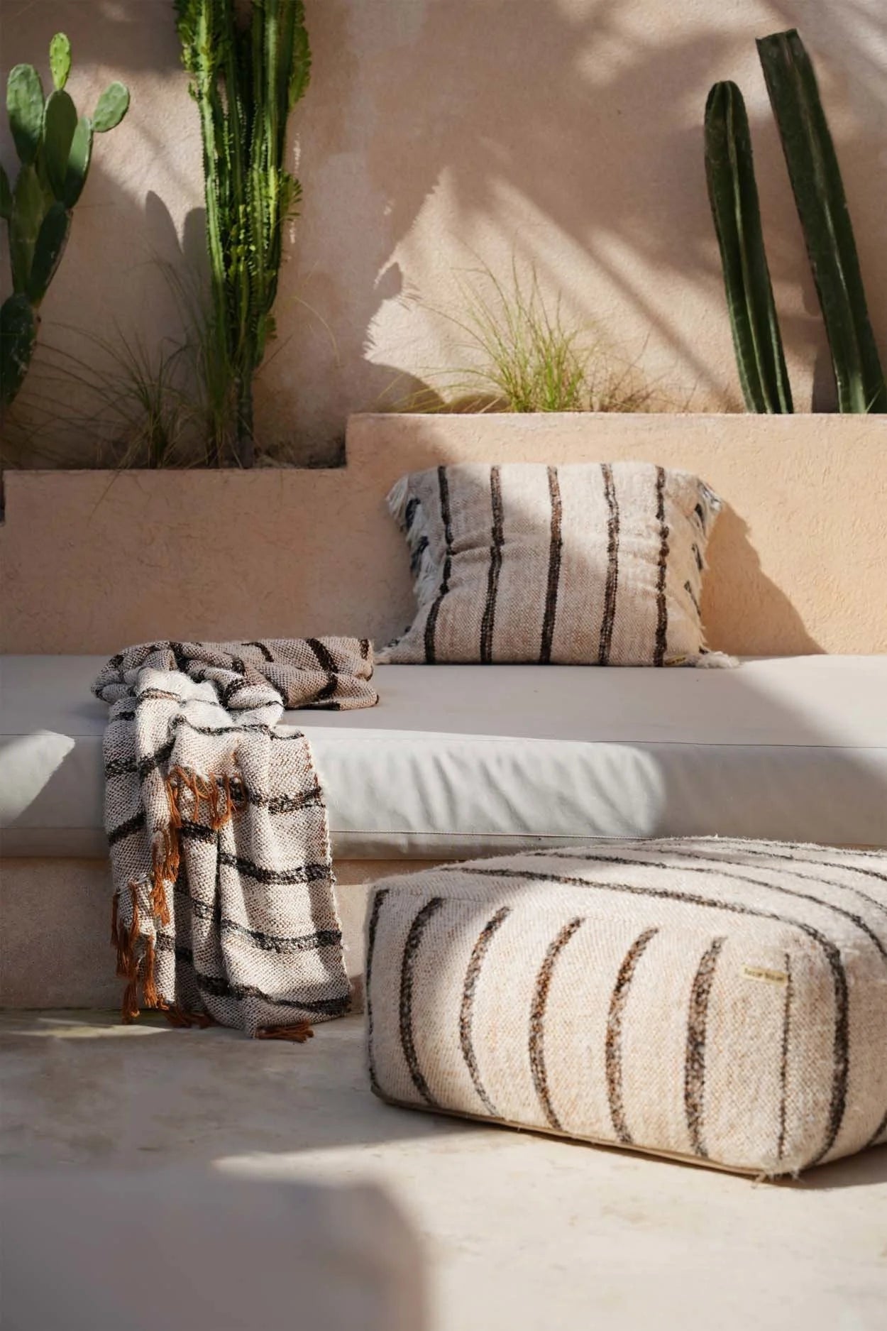 Housse de coussin en coton blanc 60x60 cm carré