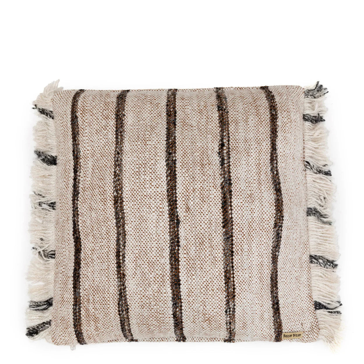 Housse de coussin en coton blanc 60x60 cm carré