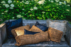 Housse de coussin en coton cannelle noir 35x100 cm avec coussins rustiques et terreux