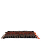 Housse coussin coton noir orange 35x100 cm rectangulaire