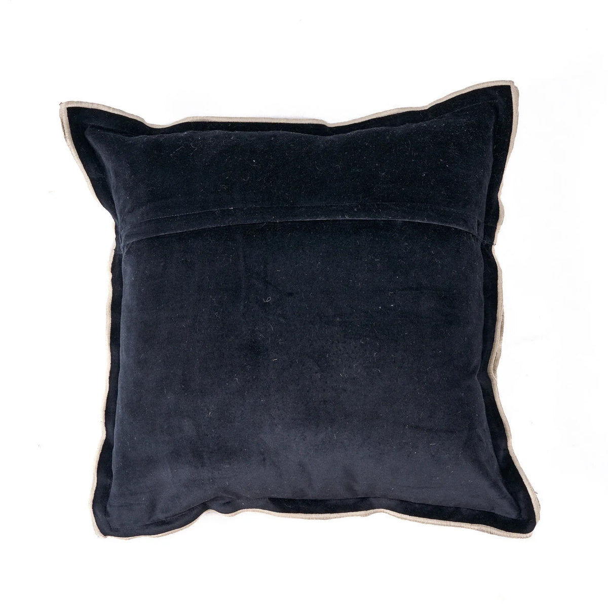 Housse de coussin rayée beige et noir texturée à rayures verticales
