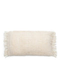 Housse de coussin rectangulaire en coton crème texturé 30x50 cm