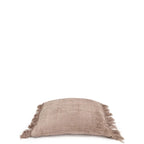 Coussin rectangulaire en velours brun avec tassels pour Housse de coussin en velours béton 40x40 cm