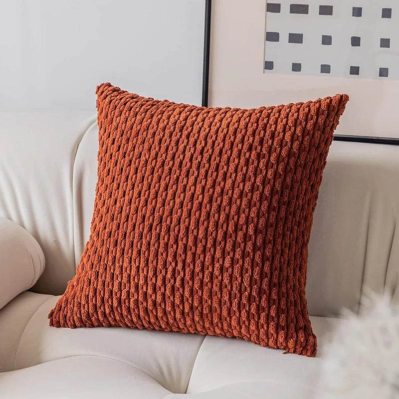 Housse de coussin terracotta