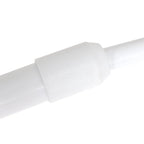 Connecteur de tuyau en plastique blanc texturé à nervures pour lampe arc en fibres naturelles ajourées