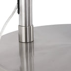 Poteau en acier brossé avec cordon électrique clair pour lampadaire arc en métal