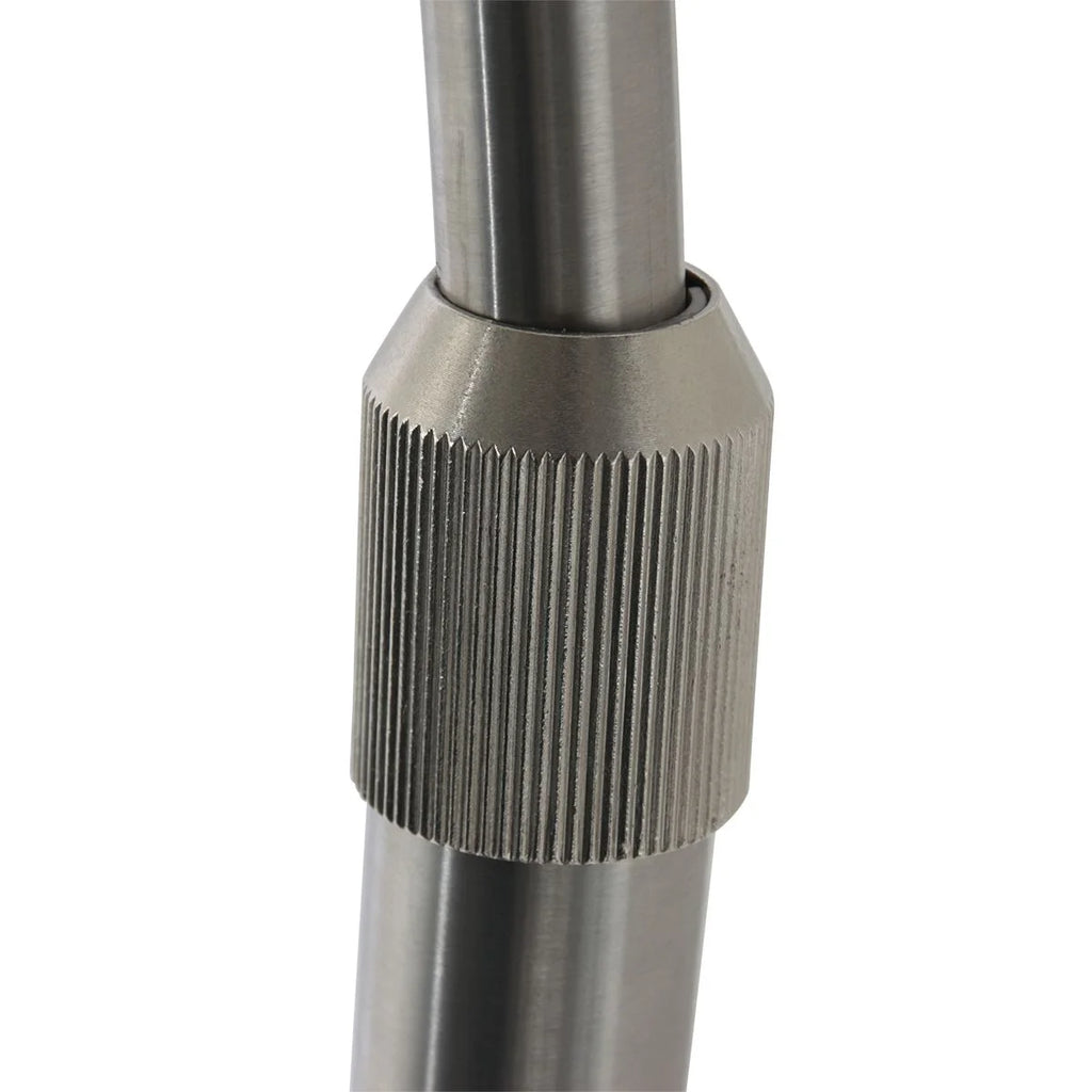 Tube en métal avec collerette rainurée pour Lampadaire arc en métal brossé blanc H240