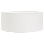 Abat-jour tambour blanc pour lampadaire arc en métal noir H240 cm