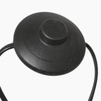 Interrupteur à pied rond noir avec bouton poussoir pour Lampadaire arc en métal noir