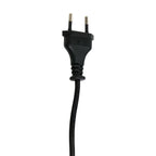 Prise électrique noire à deux broches avec câble pour Lampadaire arc noir tissu cylindrique
