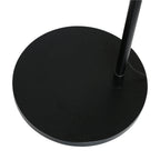 Base circulaire noire mate d’un lampadaire arc en métal H180 cm