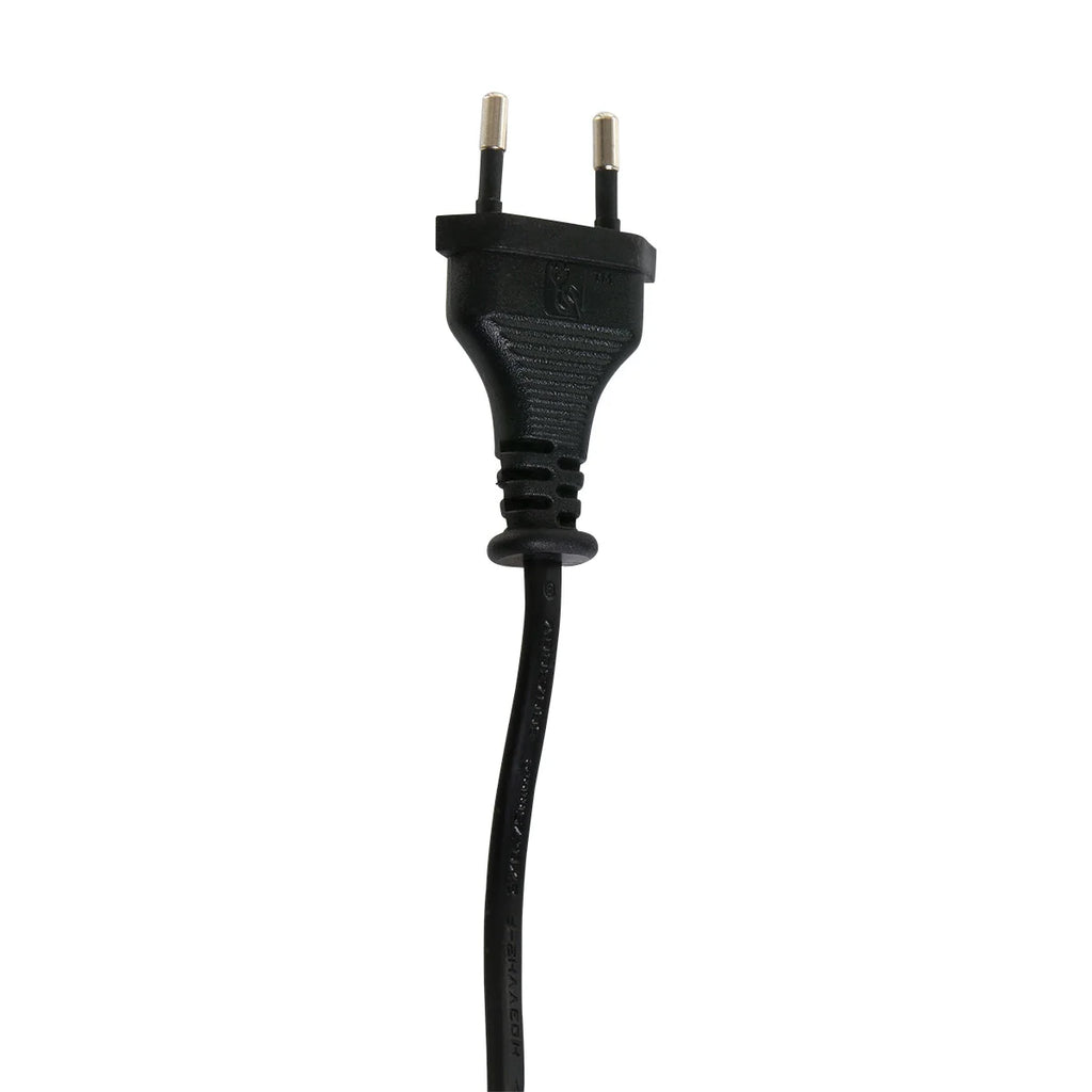 Fiche électrique noire 2 broches pour lampe arqué métal noir H185 cm