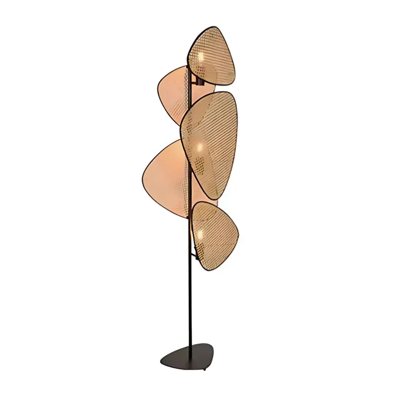 Lampe rotin à poser au sol