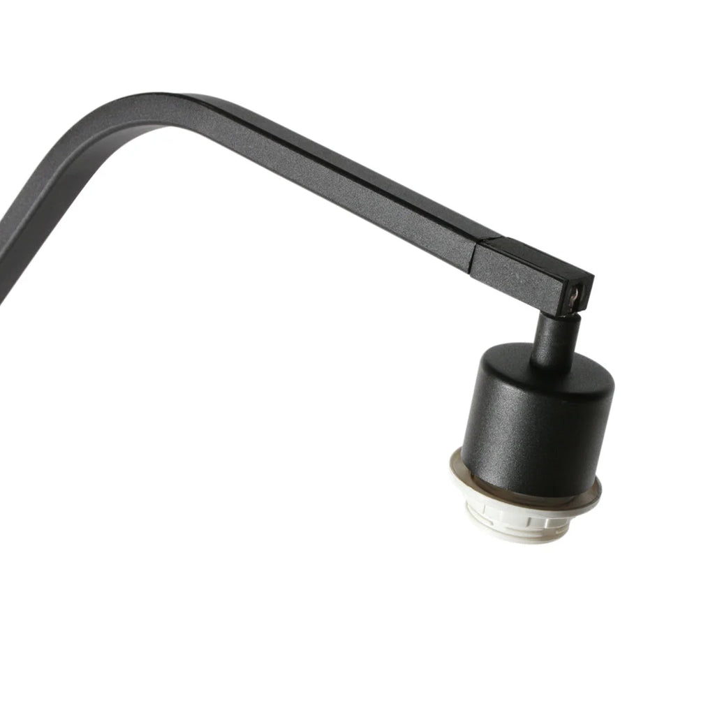 Éteignoir à bougie en métal noir courbé avec tête cylindrique