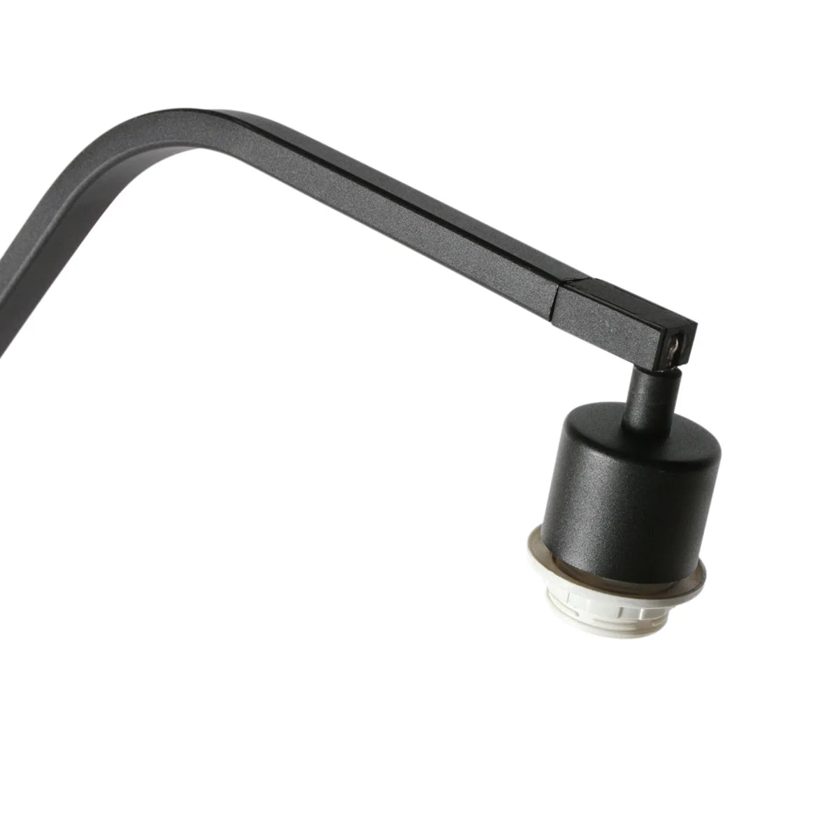 Éteignoir à bougie en métal noir courbé avec tête cylindrique