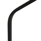 Tige courbe en métal noir pour lampadaire bambou ajouré H175 cm