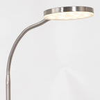 Lampadaire en métal à bras orientable avec variateur, éclairage LED flexible H132 cm