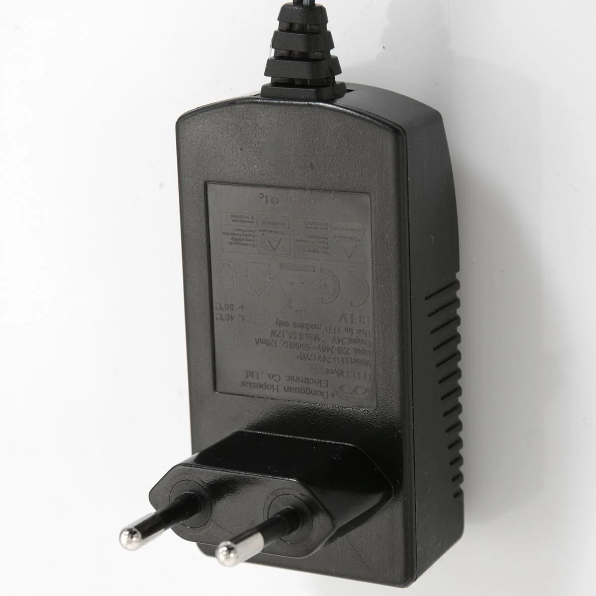 Adaptateur secteur européen noir pour Lampadaire en métal à bras orientable H132 cm