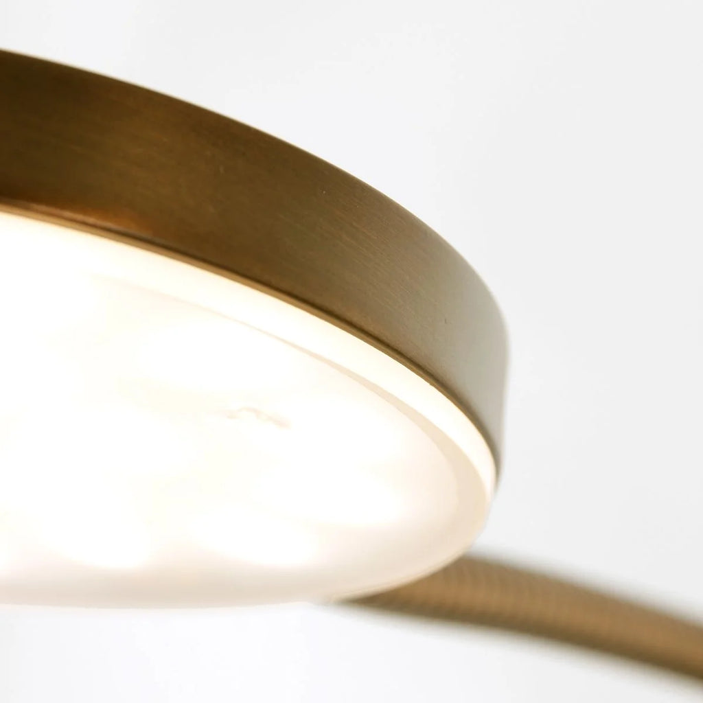 Luminaire plafond en bronze illuminé, tête orientable et dimmable, H132 cm