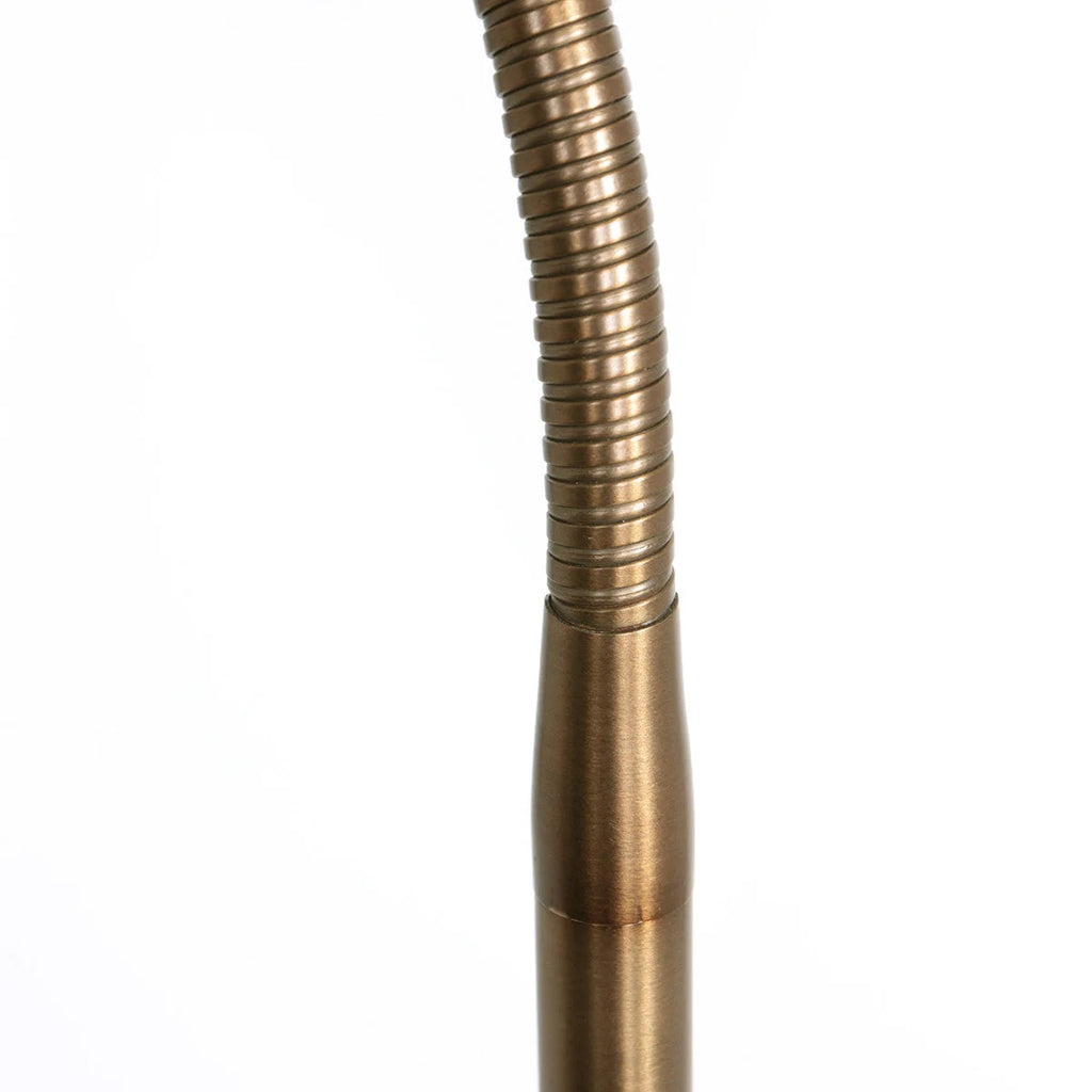 Lampe flexible en bronze avec pied orientable et dimmable, hauteur H132 cm