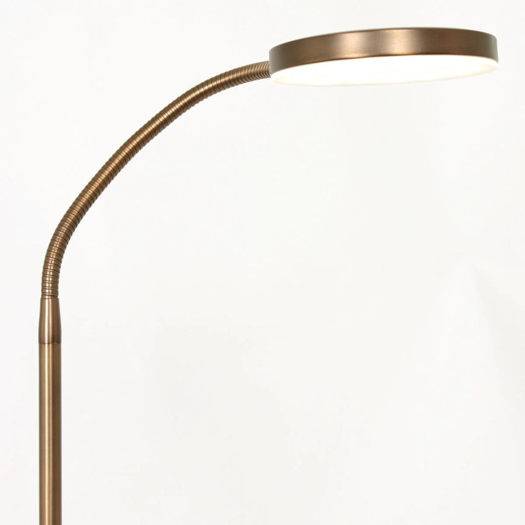 Lampe de sol en bronze réglable et dimmable, H132 cm, style moderne