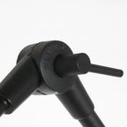 Joint flexible noir pour lampe et luminaire en métal noir abat-jour tressé, orientable
