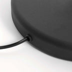 Dispositif électrique noir rond avec câble et entrée grommet pour Lampadaire noir en métal