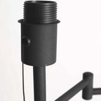 Ampoule noire avec prise filetée et chaîne de suspension pour Lampadaire noir en métal