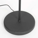 Base en métal gris foncé pour lampadaire noir avec abat-jour doré orientable H154 cm