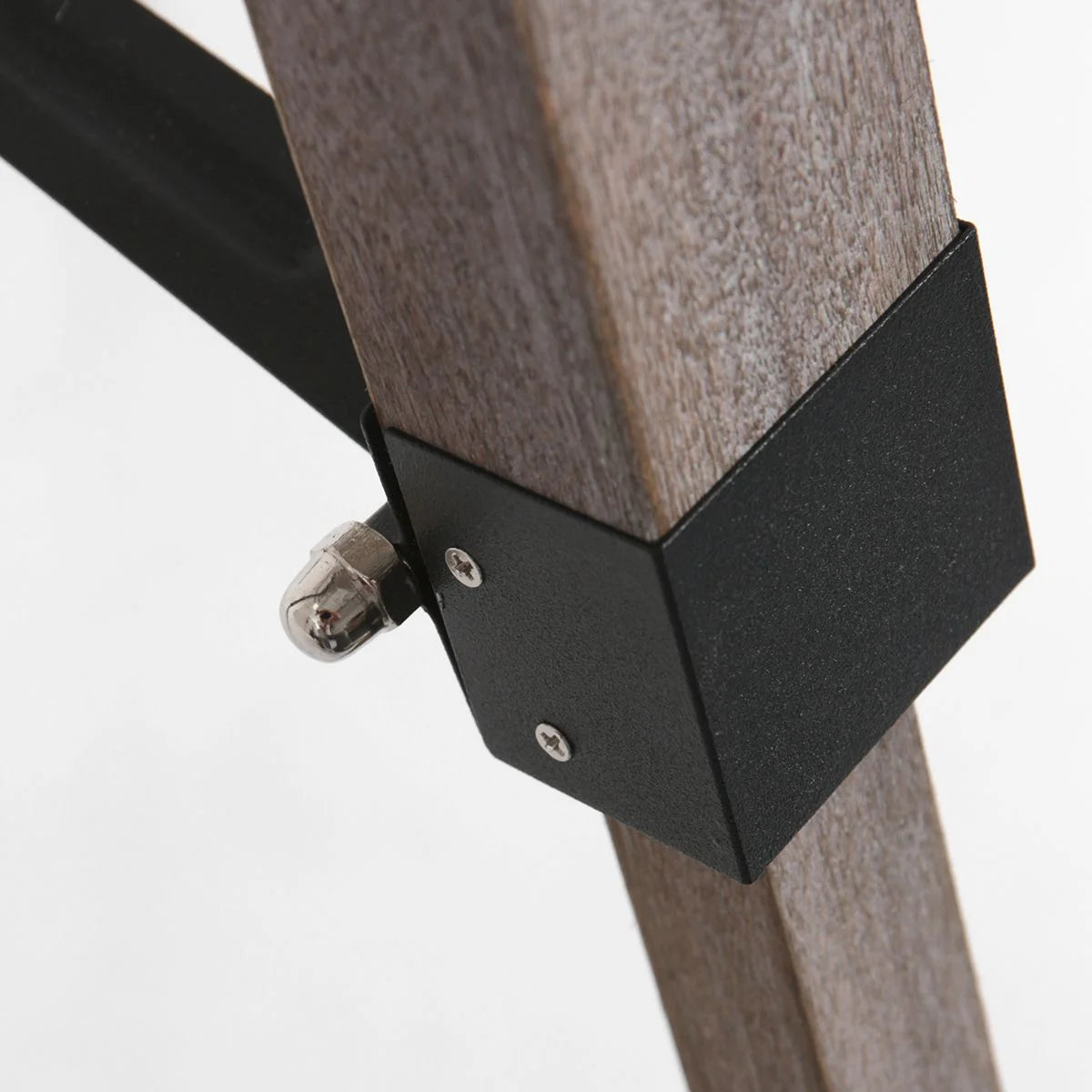 Pied en bois avec support métallique pour lampe sur pied trépied en H165 cm