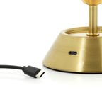 Lampe de table en laiton avec port USB-C intégré
