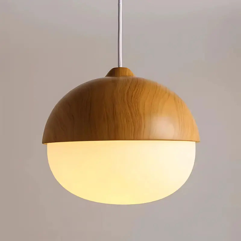 Luminaire suspension bois design rond 2