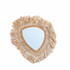 Miroir asymétrique en abaca naturel 80 cm – Modèle La Contessa