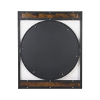 Miroir bois et fer derrière